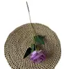 Rosa Artificial Popular de Veludo com Pérola, Flor Artificial de Haste Única, Flor Artificial Realista para Casamento com Toque de Luxo