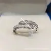 Anel de Osso de Cobra de Mola de Alta Qualidade Baojia Anel Fashion Ins em Formato de Cobra Ouro Rosa Ouro Branco Feminino Anéis de Casal Cravejados com Diamantes