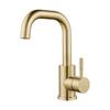 Comercio exterior transfronterizo Acero inoxidable 304 Dorado Grifo de cocina grande curvo negro Fregadero de cocina grifo caliente y frío