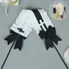 Diadema de Encaje con Lazo Hecha a Mano Estilo Japonés Pinza para el Cabello de Niña Lolita Suave Lindo Accesorio para el Cabello Bidimensional Adorno para el Cabello de Niña Linda