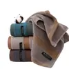 Toallas lisas de color sólido para uso doméstico, Toallas faciales para hombre, Toallas de regalo de alta gama bordadas personalizadas para negocios