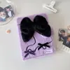 Álbum de fotos de peluche con lazo de cuatro compartimentos para niña fan de estrellas álbum de tarjetas pequeñas de tres pulgadas álbum de almacenamiento Polaroid