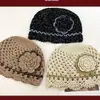 Estilo Boho de Alta Qualidade Brilhante Seda Vazado Feito à Mão Flor Tridimensional Chapéu de Tricô Moda Feminina Chapéu Turbante Chapéu para o Frio