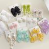 Pendientes de botón de flores estilo festivo francés Super Fairy Pendientes de borlas de cuentas hechos a mano Pendientes delgados de cara elegante Sentido avanzado