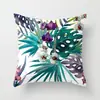 Funda de Almohada Decorativa Hoja de Selva Tropical Viento Natural Fresco Funda de Cojín Lumbar Viento Nórdico Planta Verde Personalizable
