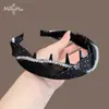 Diadema con Base Negra, Purpurina Fina, Nudo Floral Pequeño, Pedrería de Colores, Dientes Múltiples para Mujeres, Modelo 2026, Diadema Fresca Antideslizante para Presionar el Cabello y Peinar, para Pelos Sueltos
