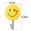 Pacote Grande, Médio e Pequeno Face Sorridente Amarela Simples Criativo Ganchos Adesivos Multifuncionais Autoadesivos Cozinha Banheiro Pendurar Sem Prego