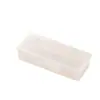 Caja de almacenamiento de frijoles, caja de almacenamiento rectangular larga para escritorio, caja de almacenamiento de frijoles transparente de gran capacidad DIY con tapa