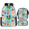Mochila de Natal Natalina Transfronteiriça Estampada Estudante do Ensino Fundamental Mochila Escolar Pasta Estojo Amazon Daifa