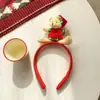 Diadema Navideña de Oso Lindo Tocado Lazo Rojo Atmósfera Femenina Vestido Festivo Foto Cos Accesorios para el Cabello