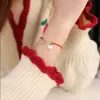 Pulsera Roja de Cuerda Benming Zodiac Guochao Estilo Femenino Lujo Ligero Ojo de Gato Ojo de Tigre Cuerda Tejida a Mano Joyería de Mano Festiva