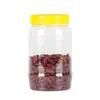 Botella de miel grado alimenticio 2kg botella de plástico PET engrosada frasco de almacenamiento de boca ancha frasco transparente botella de empaque para frutas secas