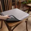 Cojín para silla de comedor de doble cara, cojín de estera fresca, cojín para silla de secuoya para invierno-verano con correas de amarre, cojín grueso de esponja, cojín para asiento de mesa de centro