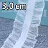 Encaje Plisado de Encaje Bilateral Colorido de 2.5 cm Juguete Joyería Gasa de Nieve Banda Elástica Encaje de Hongo Transparente