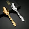 Cucharas de Acero Inoxidable al por Mayor para Uso Doméstico, Cucharas de Postre, Cucharas para Revolver Café, Cucharas de Sopa Estilo Tailandés, Cucharas de Mesa