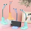 Nueva lámpara de mesa pequeña de dibujos animados LED mini portalápices manguera de almacenamiento luz de noche dormitorio dormitorio mesita de noche lámpara de mesa portátil