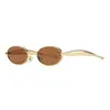 Gafas de sol tipo aviador unisex con un toque de alta gama, Gafas de sol redondas transfronterizas para mujer con montura de metal, Gafas de moda