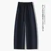Pantalones deportivos retro americanos de trabajo para mujer, nuevo estilo otoño/verano 2026, de cintura alta, adelgazantes, casuales, versátiles, de pierna ancha, curvados