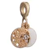 Panjia Nuevo Caliente Oro y Plata Pedrería Amor Trébol de Cuatro Hojas Pato Amarillo Corona Accesorios para Joyería DIY con Cuentas Mano