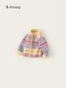 Ropa de Otoño para Niños Bangxuan Cardigans Rayados en Contraste Prendas de Punto de Dibujos Animados Prendas de Punto para Niñas Chaquetas de Punto