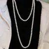 1 Colar de Pérolas Misturadas Multi-Camadas com Nó da Moda
