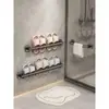 Barra de Toallas para Montar en la Pared del Baño, Ferretería para Baño, Barra de Toallas de Pared, Zapatero sin Taladro, Barra Simple Única para Baño