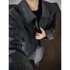 Jaqueta de lapela estilo americano cleanfit para homens, novo outono vintage cool solta roupa de trabalho casual masculina
