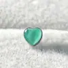 Liga de Titânio F136 0,9x 4mm Pedra Natural Olho de Tigre Joia para Piercing Stud de Lábio Stud de Orelha Stud de Língua Piercing