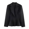 Ins Transfronterizo Europeo y Americano 2026 Nuevo Estilo de Moda Amazon Ropa para Mujer al por Mayor Chaqueta de Cuello de Traje Ajustada de Manga Larga