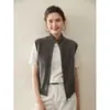 Chaleco de Punto sin Mangas con Cuello Alto de Cachemira para Mujer 2026 Otoño/Invierno Nuevo Diseño Suéter con Doble Cremallera