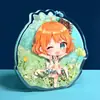 Chaveiro acrílico com areia movediça personalizado anime periférico DIY laser areia mista corte de diamante transparente chaveiro pingente
