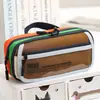 Estojo de Lápis Fofo de Queijo, Caixa de Papelaria de Nicho de Alto Padrão com Grande Capacidade, Bolsa de Papelaria Multicamadas Estilo Ins para Alunos do Ensino Fundamental e Médio
