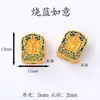 Accesorios estilo chino Chapados en oro Cuentas espaciadoras Pulsera hecha a mano para DIY Cadena para teléfono Color del Dios de la Riqueza Amarillo Colgante de la fortuna que conserva el color Agujero grande Venta al por mayor
