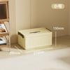 Caja de almacenamiento plegable color crema para dormitorio doméstico con tapa, caja de almacenamiento para mudanzas, caja de almacenamiento y organización.