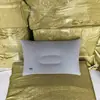 Almofada Inflável Portátil Retangular, Almofada de Viagem Flocked para Suporte do Pescoço em Formato Quadrado para Dormir em Trem de Alta Velocidade, Personalizável
