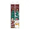 2026 Nuevo Pareado Navideño Fiesta Papá Noel Árbol de Navidad Decoración Colgante de Puerta Arreglo de Escena Bandera Colgante Exterior