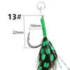 Colorido Pluma Gancho Simple Gancho Luya Accesorios Gancho Fuerte Lentejuela Boob Gancho de Hierro Cebo Falso Pesca Modificada