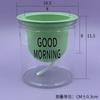 Vaso de flores preguiçoso transparente Absorvente automático redondo plástico hidropônico Bom dia pote criativo carnudo vaso de flores PET garrafa de sopro