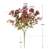 Flores de Manzanilla de Burbuja Artificiales con Bordes Quemados Realistas, Pequeño Ramo de Rosas y Margaritas para Decoración de Bodas y Espacios de Alojamiento