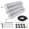 Accesorios de Modificación de Automóviles Tubería de Aire Acondicionado con Condensador Tipo Tubo de Escape Radiador Enfriador de Aceite 4 Filas 6 Filas 8 Filas 10 Filas
