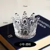 Frasco de Azúcar Grueso de Vidrio de Cristal Caja de Almacenamiento de Joyas Bastoncillos de Algodón Cosméticos Azúcar Seco Vela de Aromaterapia para el Hogar Frasco de Desmagnetización con Tapa