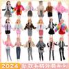 Ropa de Moda y Faldas para Muñeca Barbie de 30cm 11 pulgadas Set de Ropa de Abrigo de Felpa de Lana de 3 Piezas