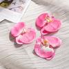 8cm simulación Phalaenopsis tocado pinza para el cabello flor para la cabeza DIY decoración de boda flor para la cabeza ramo de boda flores de simulación