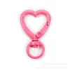 Llavero Lacado de Color Caramelo Colgante de Corazón Accesorios para Joyería DIY Aleación de Zinc Broche de Langosta Broche de Figura de Ocho en Forma de Corazón Juego