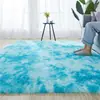 Alfombra Pequeña de Sofá Engrosada, Alfombra Rectangular Resistente a Manchas para Sala de Estar, Alfombrilla de Cama, Alfombra para Ventana de Bahía, Alfombra Tie-Dye para Dormitorio