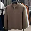 Camisa Térmica de Doble Cara con Cuello Alto y Cremallera para Hombre en Otoño e Invierno, para Hombres Jóvenes y de Mediana Edad