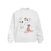 Camiseta redonda de manga larga con estampado de cachorro de dibujos animados creativos para niños, estilo otoño, top versátil holgado casual de moda callejera