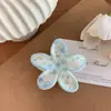 Acessórios de Cabelo Yhj Nova Moda Flor Presilha Tubarão Criativa Europeia e Americana Impressão UV Flor de Frangipani Presilha de Tubarão Bauhinia