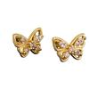 2023 nueva moda aretes de botón de mariposa diseño de diamantes moda lujo ligero joyería para la oreja temperamento para niñas regalo de vacaciones