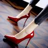 Sapatos de Salto Alto para Mulheres 2023 Novo Estilo Bico Fino Salto Agulha Couro Envernizado. Desconto por Quantidade, Modernos e Versáteis, Novo Estilo Elegante